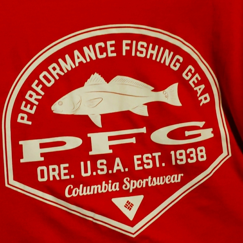 4X Columbia PFG T-Shirt Red 52% cotton 48% poly nwt